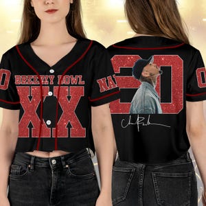 Camiseta de béisbol personalizada del Breezy Bowl XX de Chris Brown, camiseta del Breezy Bowl XX, artículos de Chris Brown, camiseta de la gira de Chris Brown