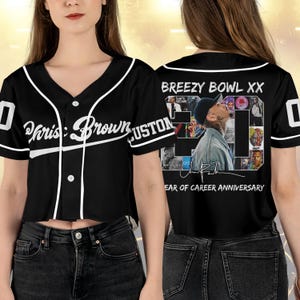 Camiseta de béisbol personalizada del Breezy Bowl XX de Chris Brown, camiseta del Breezy Bowl XX, artículos de Chris Brown, camiseta de la gira de Chris Brown
