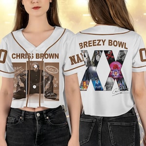 Camiseta de béisbol personalizada del Breezy Bowl XX de Chris Brown, camiseta del Breezy Bowl XX, artículos de Chris Brown, camiseta de la gira de Chris Brown