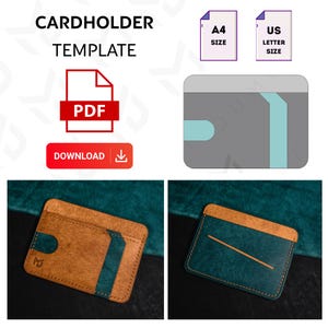Wzór CARTHOLDER pdf, szablon portfela, szablon wizytownika, wzór cienkiego portfela, wzór skóry pdf, minimalistyczny wizytownik