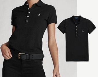 Ralph Lauren Polo Shirt - Womens Casual 5 Button Elegant Top - Perfect Gift for Her