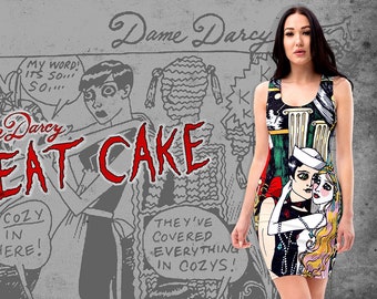 Limited Edition Dame Darcy MEAT CAKE Comix Party Dress