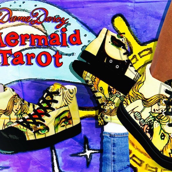 Dame Darcy Mermaid Tarot Hi-Top Shoes