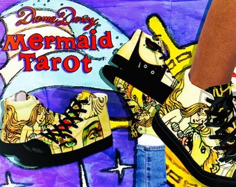 Dame Darcy Mermaid Tarot Hi-Top Shoes