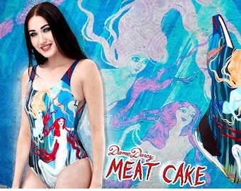 Limited Edition Dame Darcy MEAT CAKE One Piece Swimsuit