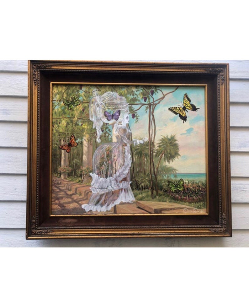 Rococo Ghost Southern Gothic Painting Framed Dame Darcy image 1