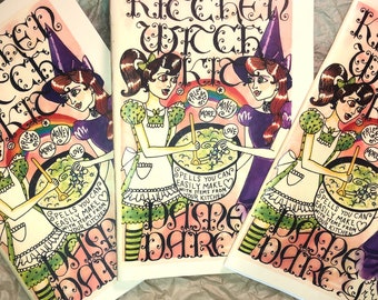 Kitchen Witch Kit Zine Spell Book Upcycled Recycled Paper Activities Dame Darcy