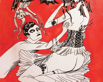 Art Print Sexy Death Dame Darcy Gift