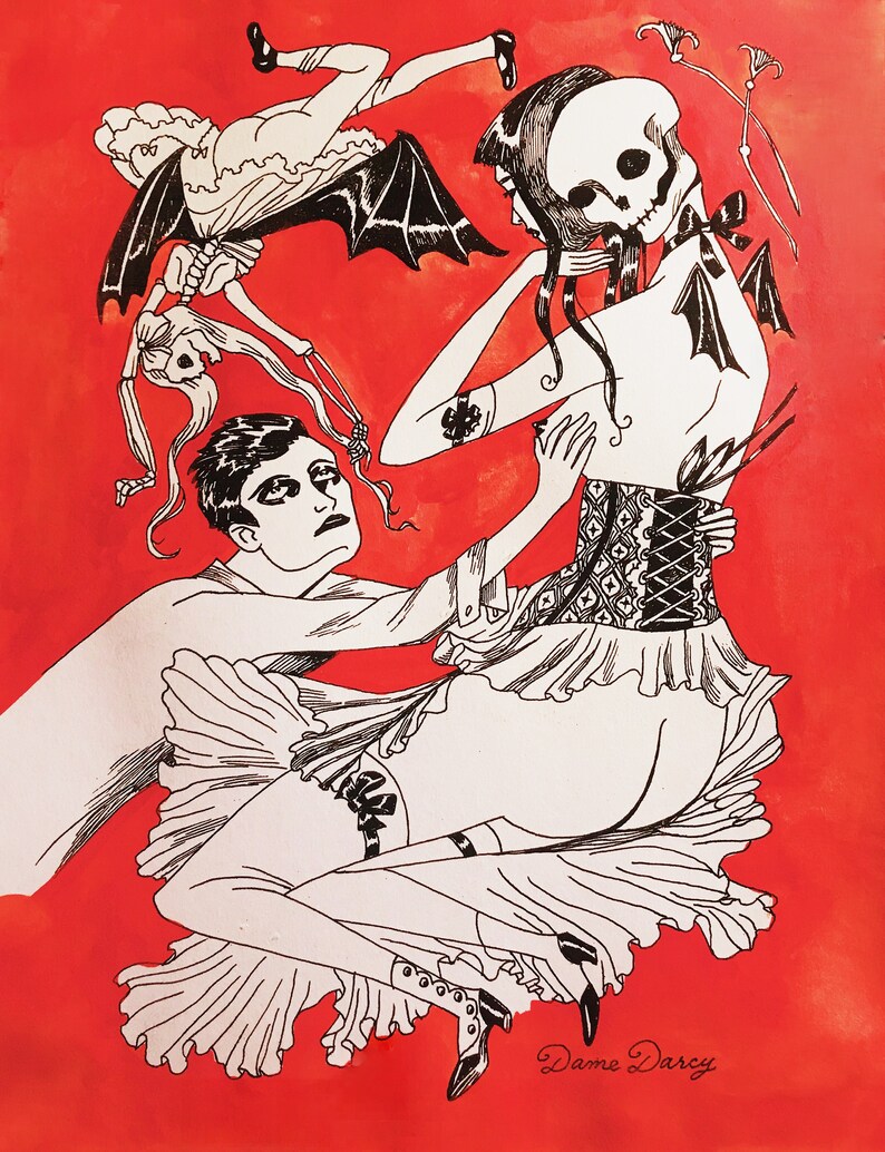 Art Print Sexy Death Dame Darcy Gift image 1