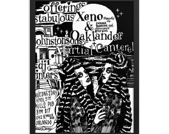 Dame Darcy's Wednesdays 'Xeno' Framed Print