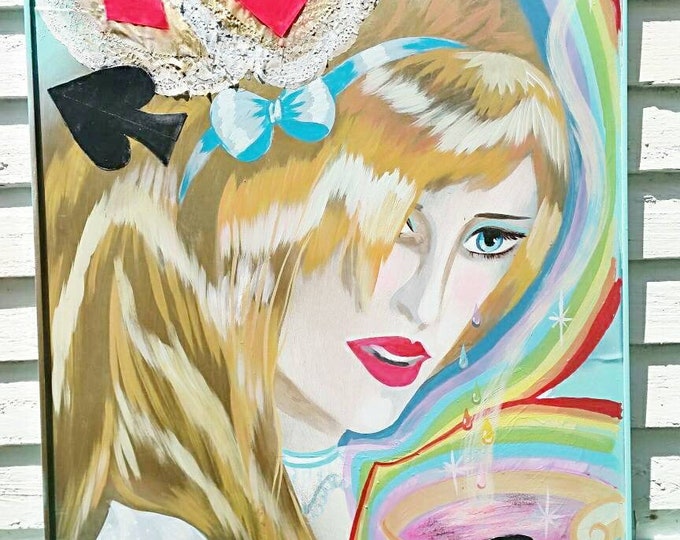 Alice Crying Rainbows Painting Dame Darcy Art