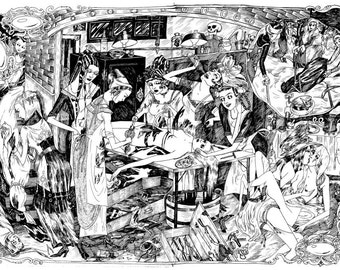 Meat Cake Vivisectvi Art Print Dame Darcy