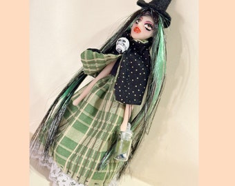 Doll Haunted Victorian Style Hand Made Art Dame Darcy Miniatures Mixed Media