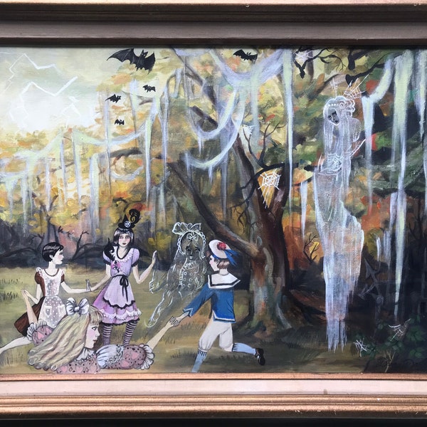 Paseo entre el musgo Pintura gótica del sur Arte enmarcado Dame Darcy