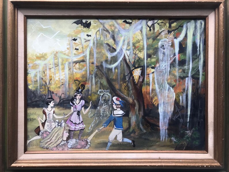 Promenade Among The Moss Southern Gothic Painting Framed Art Dame Darcy image 1