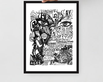 Dame Darcy's Wednesday 'Carnival' Framed Print