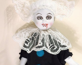 Doll Haunted Victorian Style Hand Made Art Dame Darcy Miniatures Mixed Media