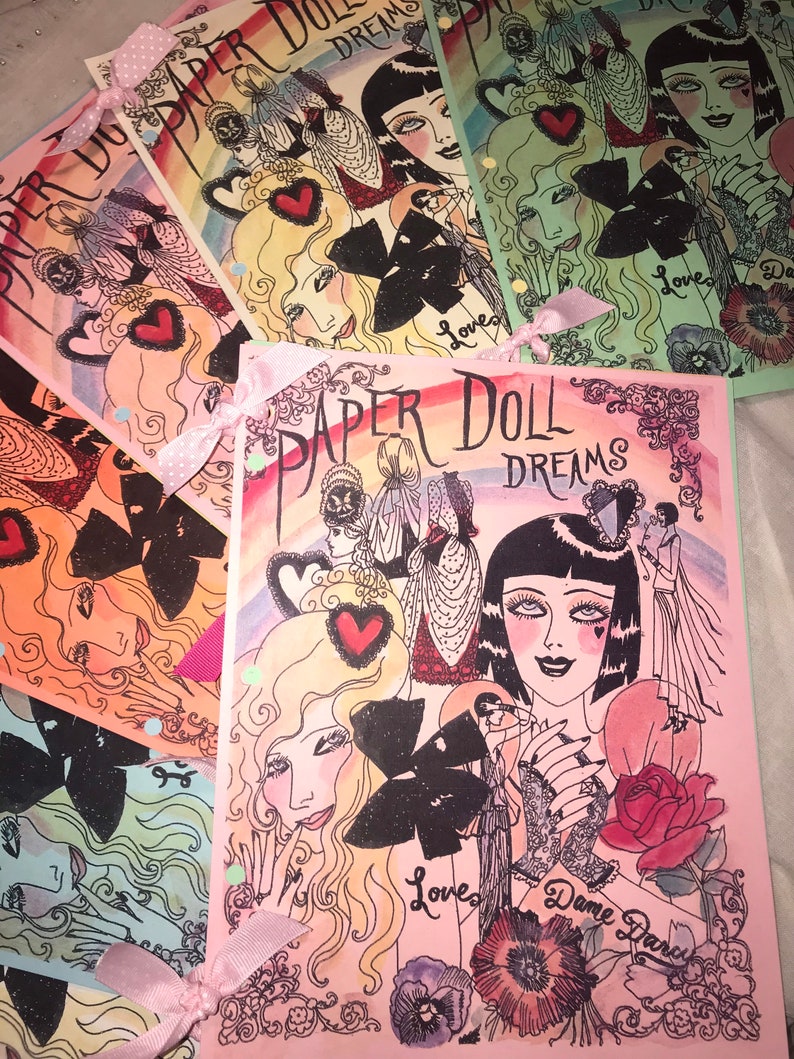 Paper Doll Dreams Coloring Book Zine Dame Darcy image 1