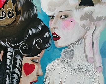 Red Queen White Queen Painting Dame Darcy Art