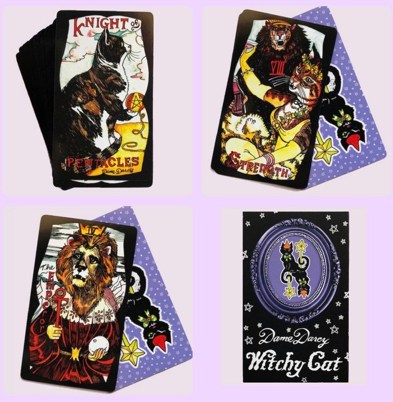 Witchy Cat Tarot Tuck Box Edition Dame Darcy Cat Tarot Deck image 9