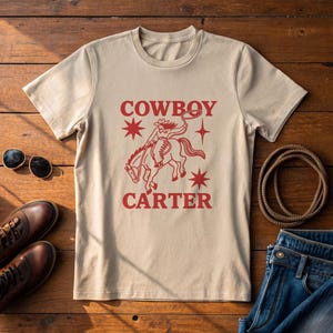 Koszulka unisex Cowboy Carter, odzież westernowa, koszula na koncert muzyki country, koszulka z grafiką vintage Cowboy, prezent dla fana rodeo, odzież z Dzikiego Zachodu