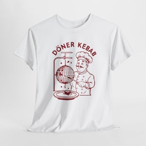 Vintage Döner Kebab Disco Chef T-Shirt – Retro Culinary Art Tee