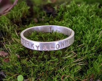 Anillo de plata QUIRKY ALONE, anillo de afirmación
