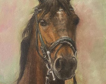 Retrato de mascota personalizado, pintura al óleo, pintado a mano a partir de una foto.