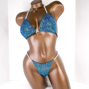 Npc Ifbb Competition Bikini / Ready Made Black AB Bikini Suit / Practice Posing Suit / Bodybuilding Bikini / Fast Shipping