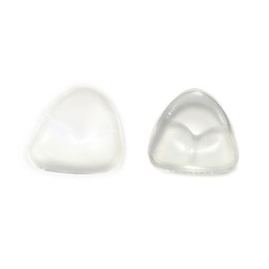 May include: Two clear silicone bra inserts, one with a smooth surface and the other with a textured surface.