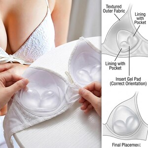 Push-up Pad Gel Inserts / Ready to Ship / Gel Padding / Cloth Push-up Pads / Fast Shipping / Bra Padding / Swimsuit Pads image 2