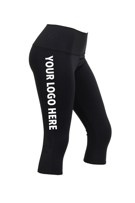 Custom Logo Crop Leggings / Fitness / Workout / Athleisure / Etsy