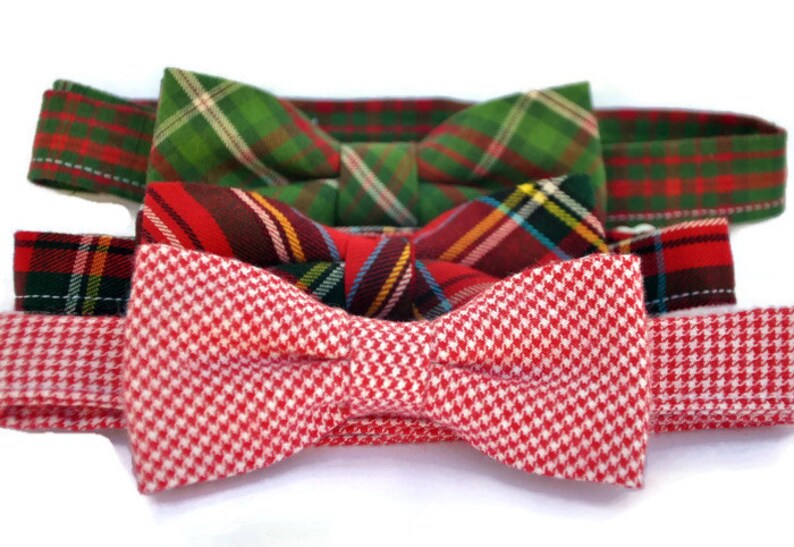 Boy's Christmas Bow Ties Toddler Ties Holiday Bowties Etsy