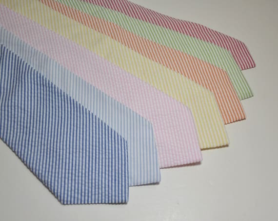 Seersucker Neckties for Your Wedding Party Lots of Colors | Etsy