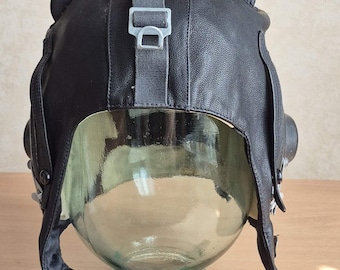 Original vintage pilot helmet. USSR. Aviation.