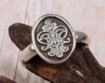 VODOU SIGNET RING - Voodoo Veve, 925 Sterling Silver, Your Choice of Veve Symbol