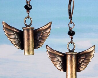 VICTORY WINGS - Winged 22 Bullet Cartridges with Black Crystal