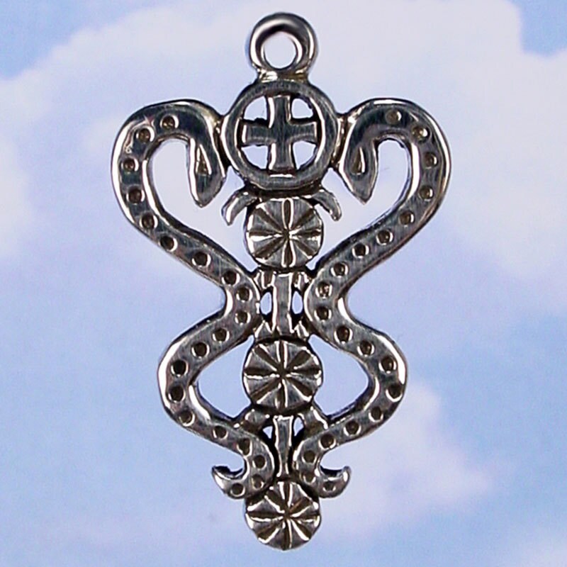 Voodoo Veve Pendant Necklace Sterling Silver