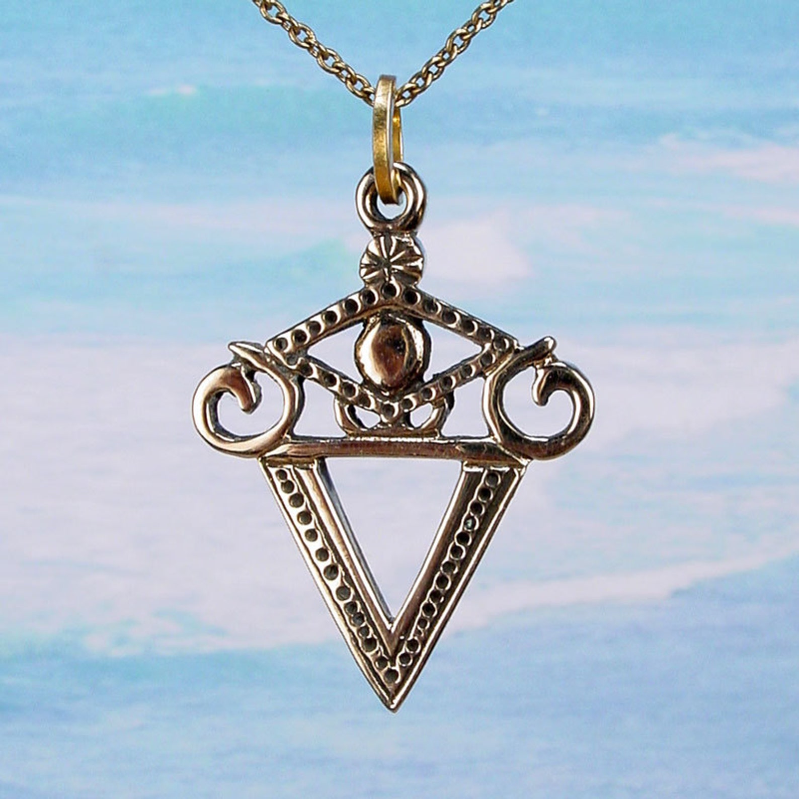 LA SIRENE Voodoo Vodou Loa Lwa Veve Charm Pendant in Solid Etsy