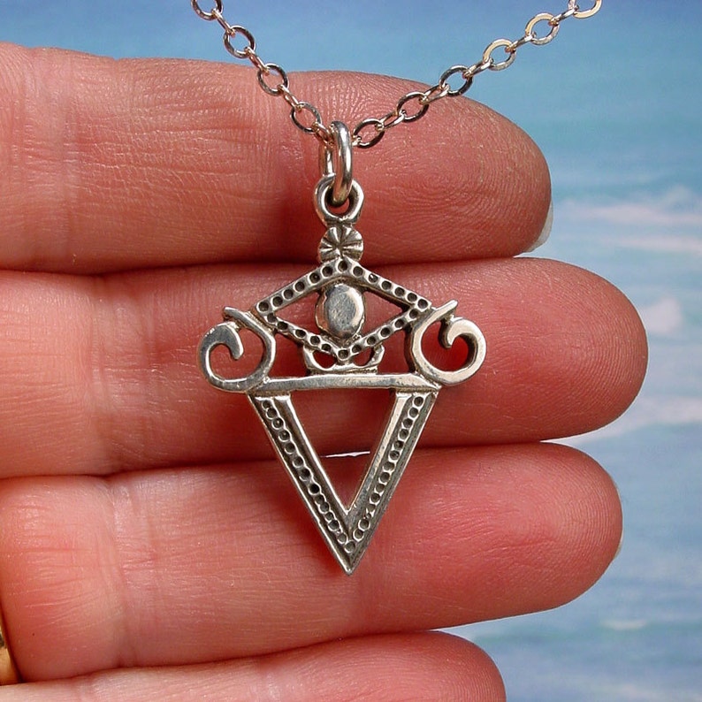LA SIRENE Voodoo Vodou Loa Lwa Veve Charm Pendant in Solid Etsy
