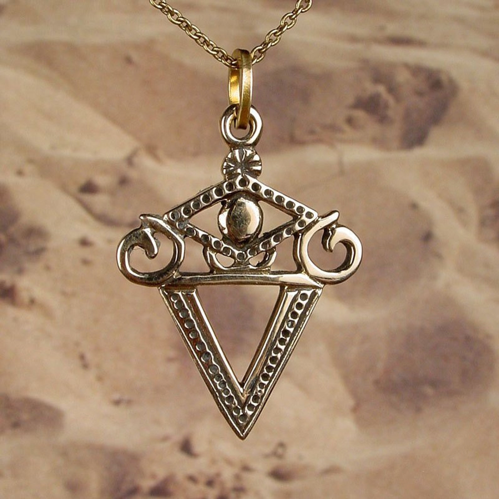 LA SIRENE Voodoo Vodou Loa Lwa Veve Charm Pendant in Solid Etsy