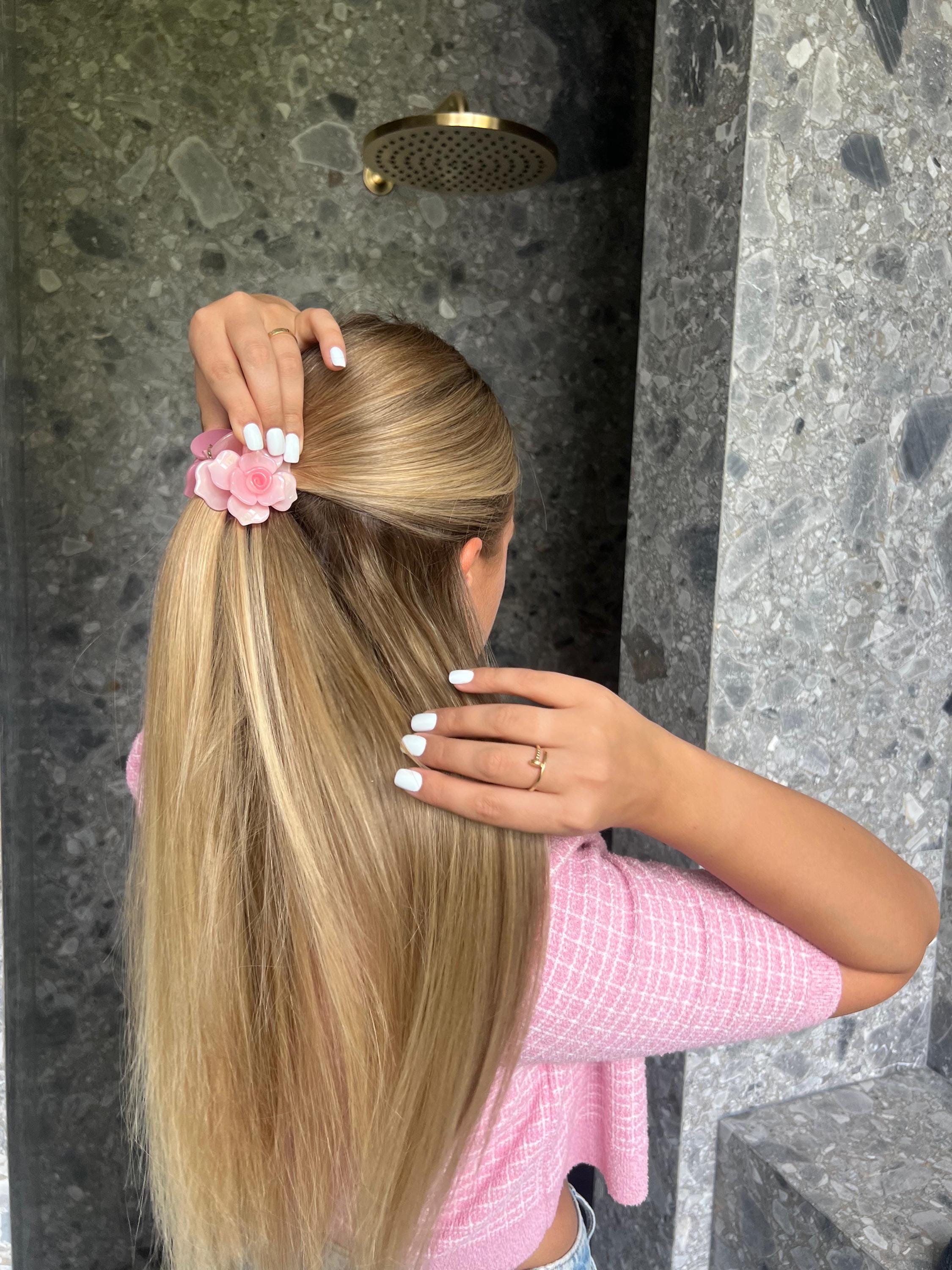 9 Stück Haarspangen Mit Großen Roten Rosen – Aus Baumwolle, Als Broschen Oder Haarschmuck Nutzbar