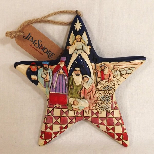 Jim Shore Nativity Star Ornament Hang Tag Heartwood Creek Series