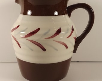 Vintage Price Bros Kensington Pitcher England Pottery Stoneware Hand Painted