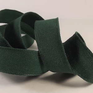 Cinta francesa con cable algodón lona verde tejida 1 pulgada x 4 yardas tamaño 5 Pon 360 hecho en Francia bodas artes costura floral tarjeta de fabricación