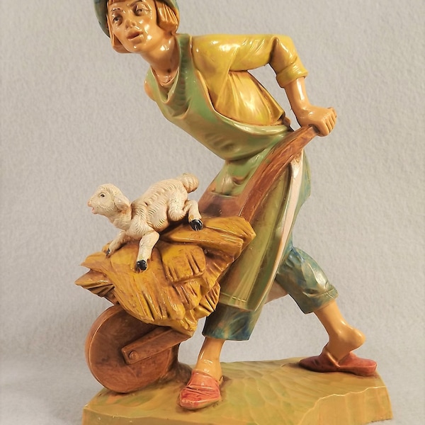 Fontanini Nativity Darius Shepherd Figurine 326, Italy Depose Fountain Mark 1986,  Polymer 7.5 inch Series