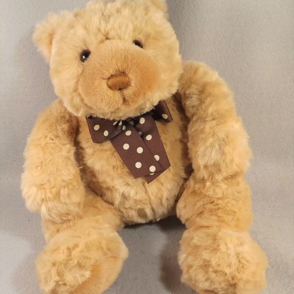 Gund Bearoni Bear, Gold Plush, Safety Eyes, Hand Stitched Nose and Mouth, Not Jointed, 15 inches long