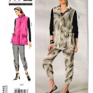 Vogue 1453 Misses Vest Pants Loose Fitting Sewing Pattern Bust 32-55 Uncut