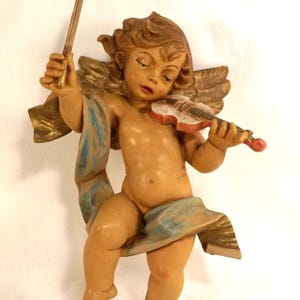 Vintage Fontanini Angel With Violin - Etsy