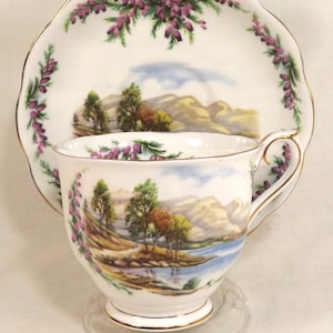 Royal Albert Road To The Isles, Traditional British Songs Series, Cup and Saucer, Bone China, England, Replacement, Dinnerware